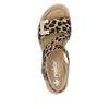 Rieker Cross Strap Velcro Wedge Sandal - Leopard Print